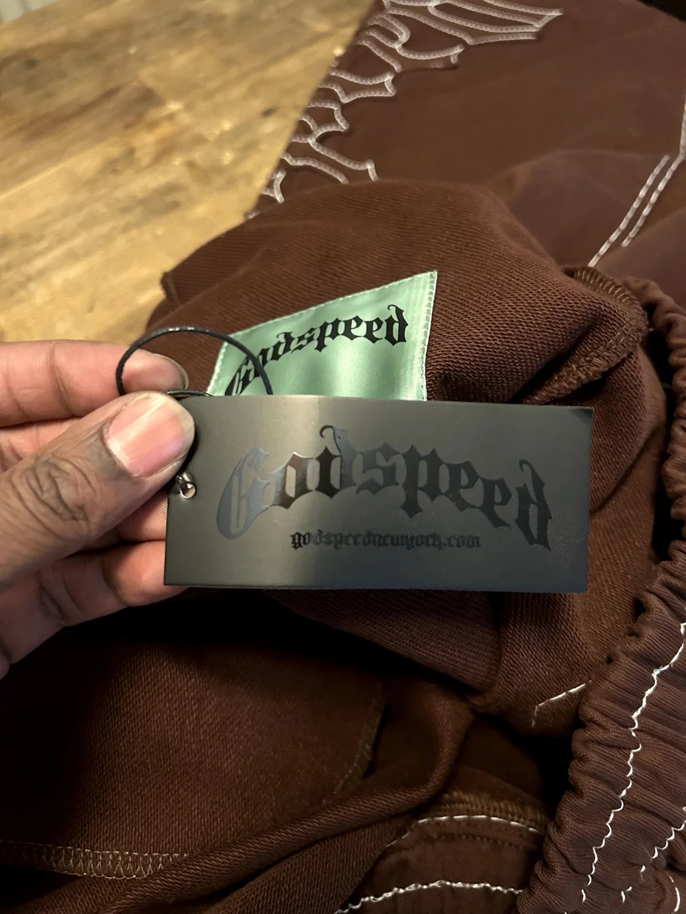 Godspeed Brown Zip-Up Hoodie - Picture 5 of 5